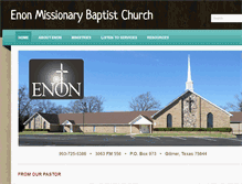 Tablet Screenshot of enonbaptistgilmer.com